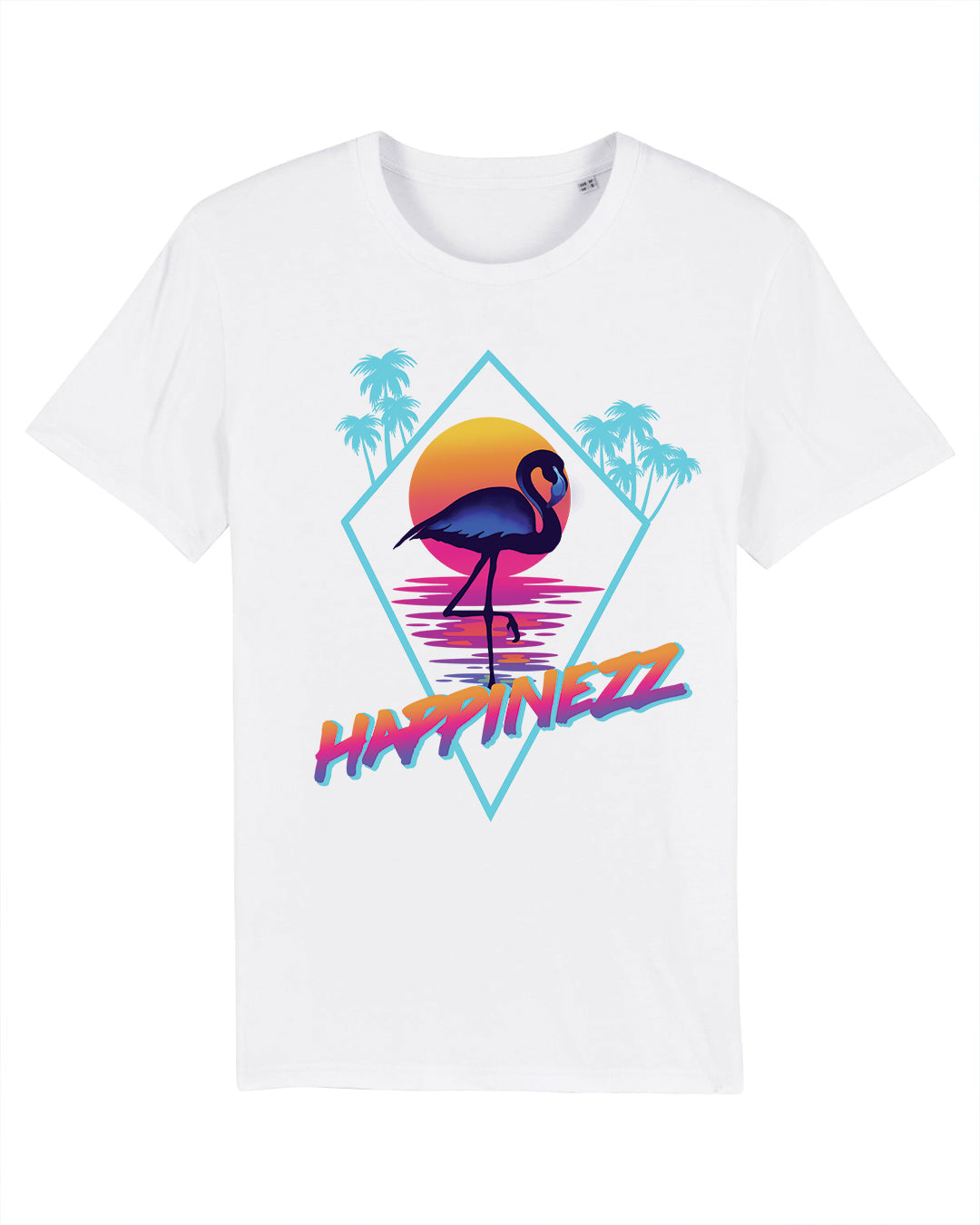 Boris Brejcha T-Shirt - Happinezz Flamingo - white - front