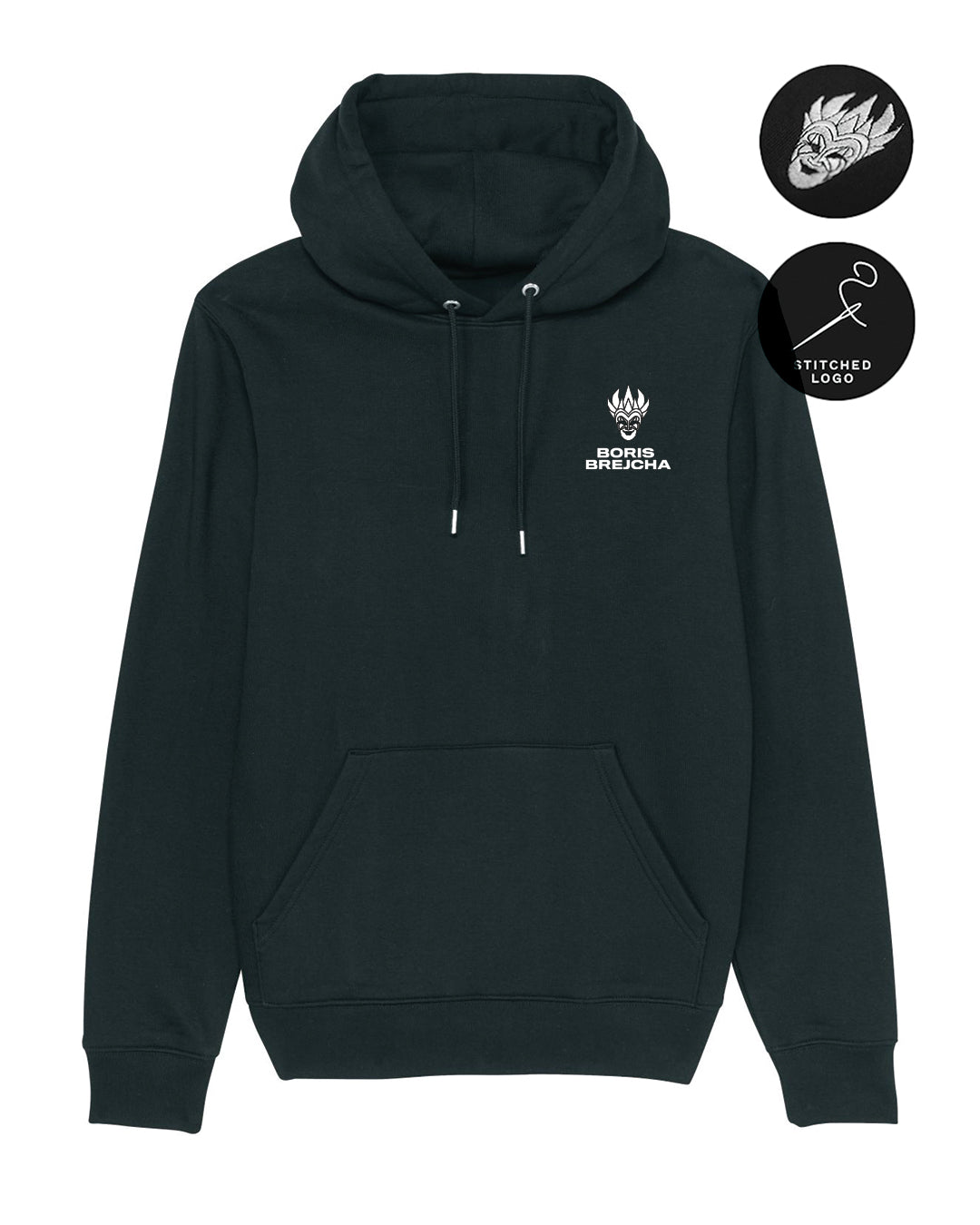 Boris Brejcha - Mini Logo Hoodie black (Stitched Logo)