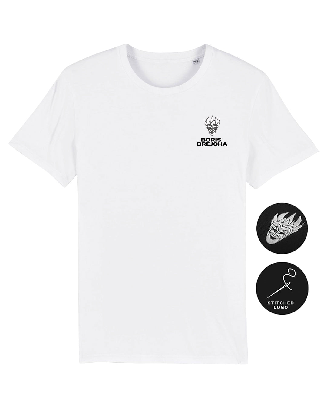 Boris Brejcha - Mini Logo T-Shirt white (Stitched Logo)