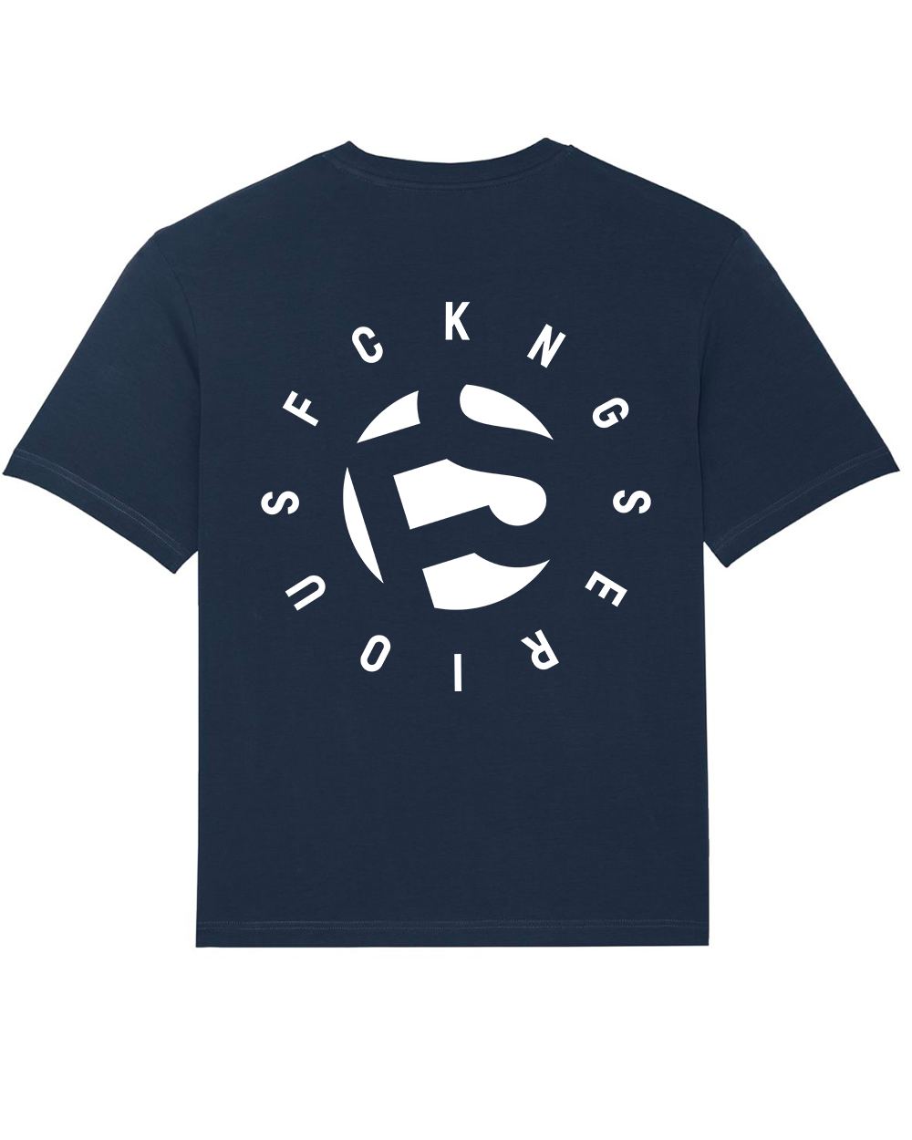 Fckng Serious - Logo Oversized Backprint T-Shirt (french navi)