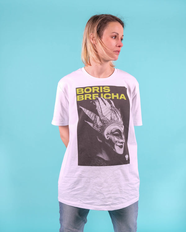 Boris Brejcha T-Shirt with Bors as Joker part 2  print - color: white