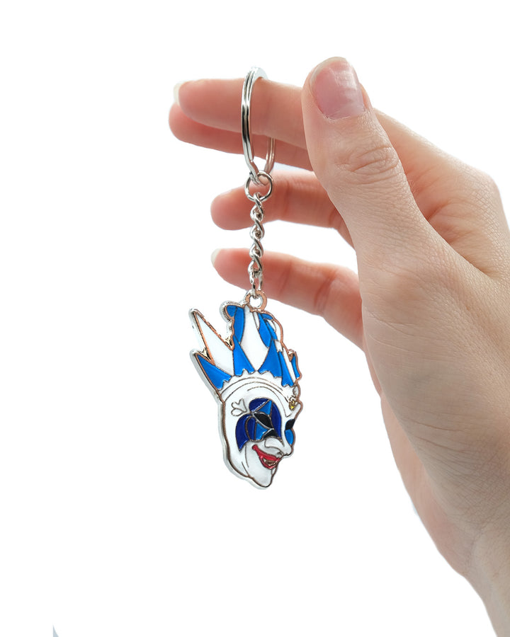 Boris Brejcha - Joker Mask Keychain (blue)