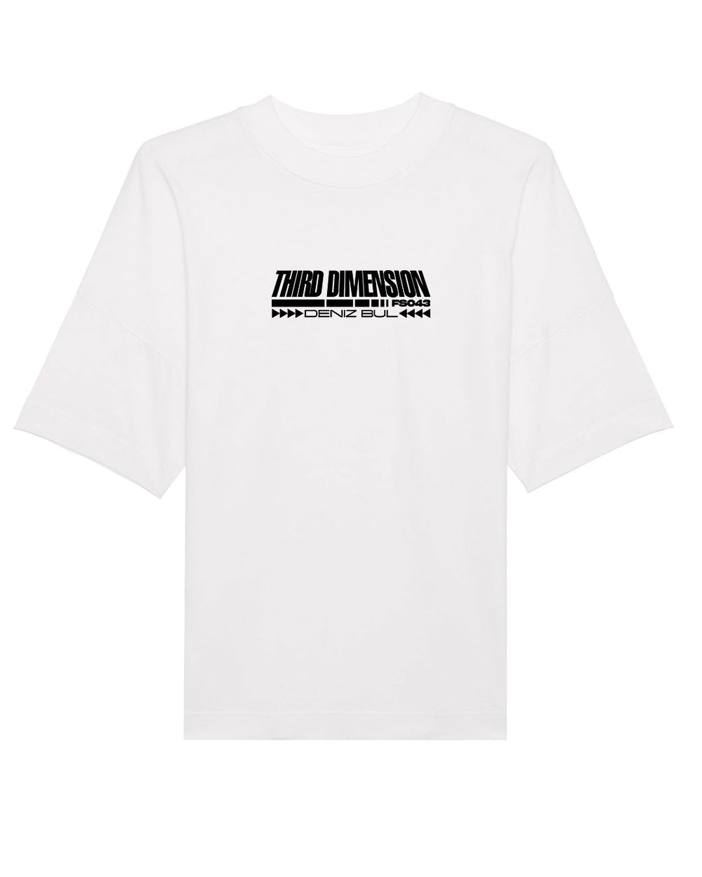 Deniz Bul - Third Dimension Oversized T-Shirt, white , front