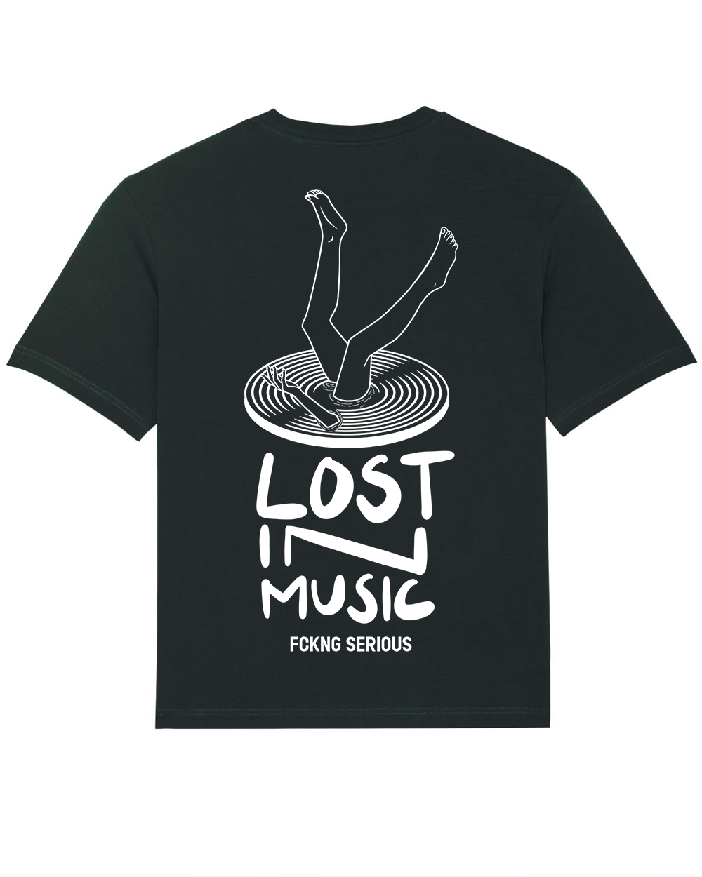 Fckng Serious - Lost In Music Oversized Backprint T-Shirt