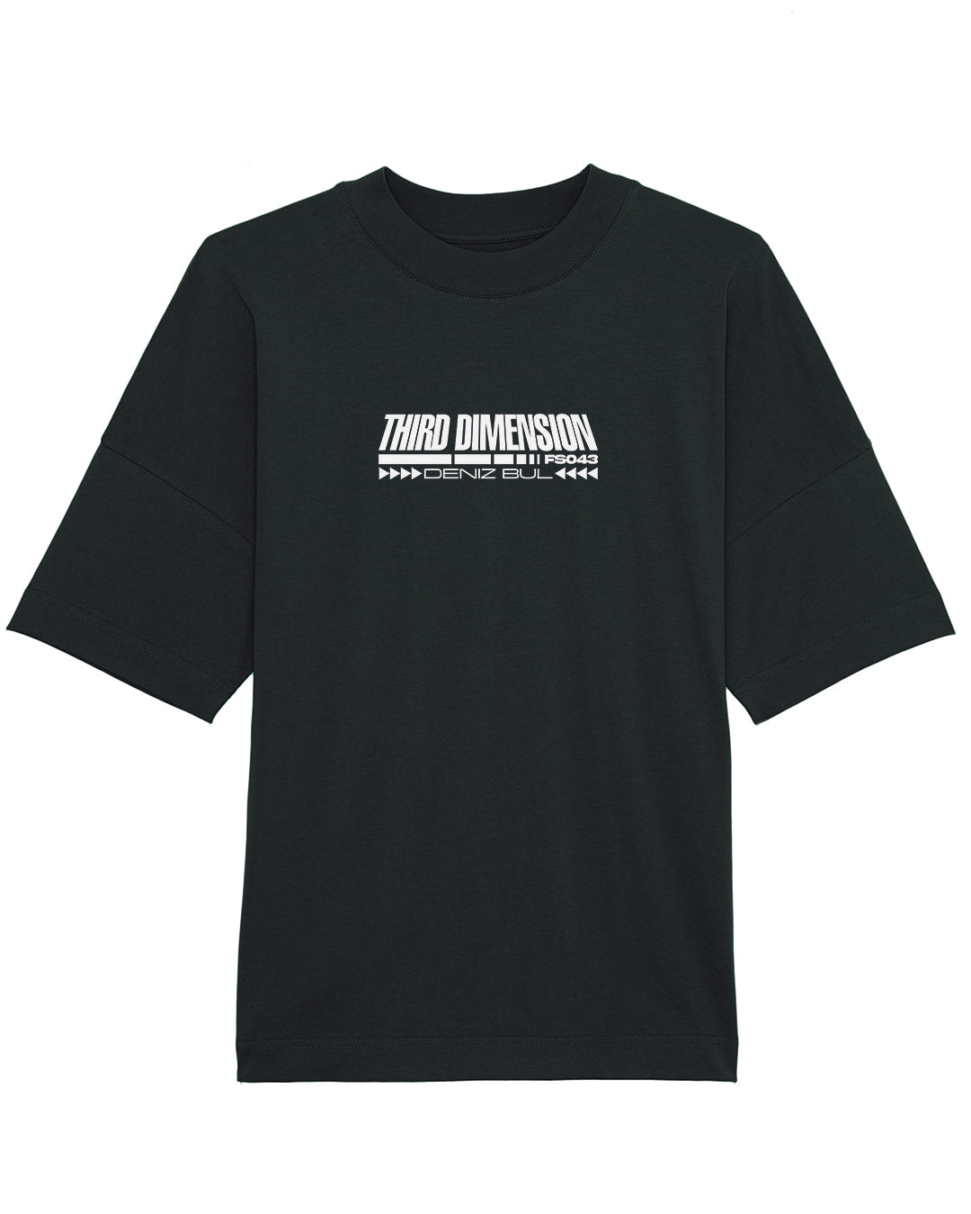Deniz Bul - Third Dimension Oversized T-Shirt, black , front