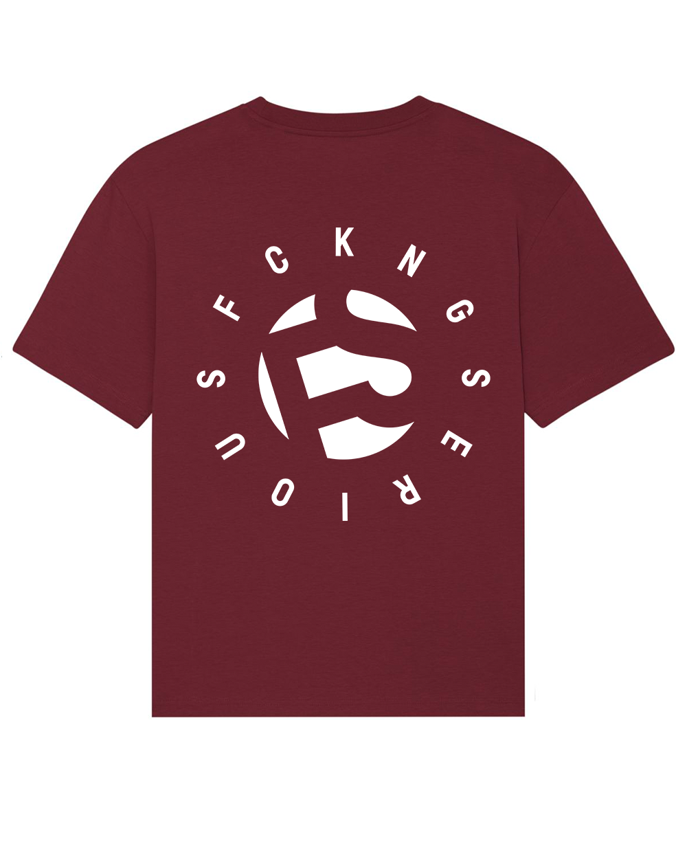 Fckng Serious - Logo Oversized Backprint T-Shirt (burgundy)